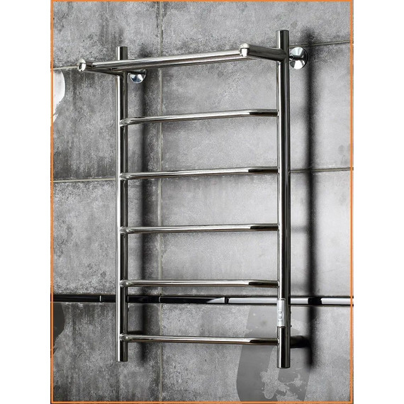 Полотенцесушитель электрический Тругор Пэк сп 6 с полкой П6 400х800 мм (возможность скрытого подключения) 00-00031640 - фото 3