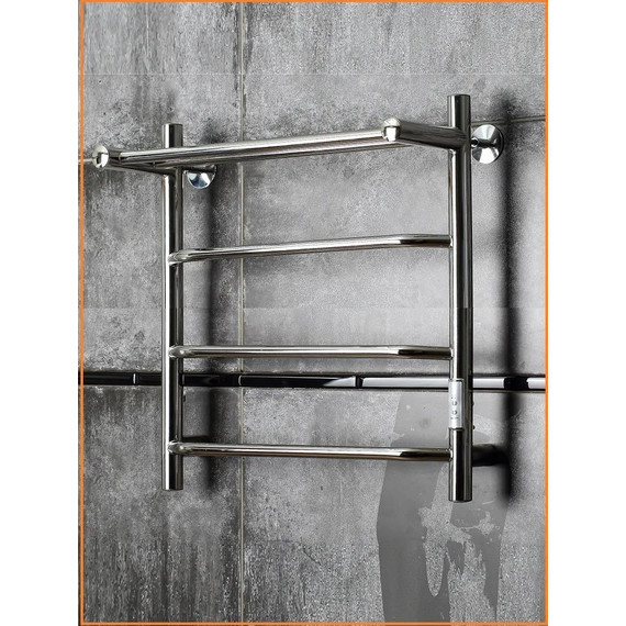 Полотенцесушитель электрический Тругор Пэк сп 6 с полкой П4 500х600 мм (возможность скрытого подключения) 00-00031638 - фото 4