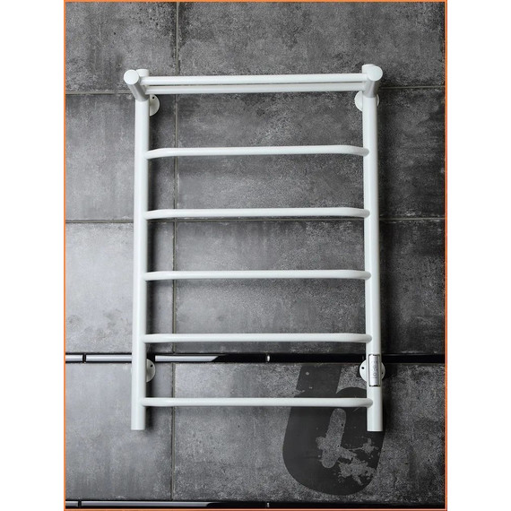 Полотенцесушитель электрический Тругор Пэк сп 6 ВГП с полкой П6 500х800 мм, белый (возможность скрытого подключения) 00-00042762 - фото 4
