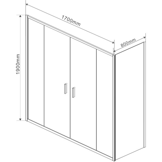 Душевое ограждение Vincea Garda 170x80 см VSR-1G28017CH, хром/шиншилла - фото 6