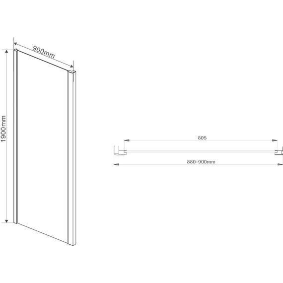 Душевое ограждение Vincea Intra 90-100x90 см VSR-1I901090CH, хром/шиншилла - фото 9