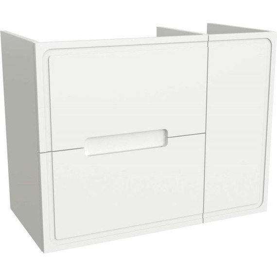 Тумба подвесная с раковиной Taliente Olejo 90 см L TA-MBO-90PR(L)-blanco, белый глянец - фото 2