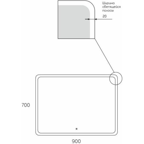 Зеркало Taliente Zled 90 см TA-Zled-D9070 - фото 4