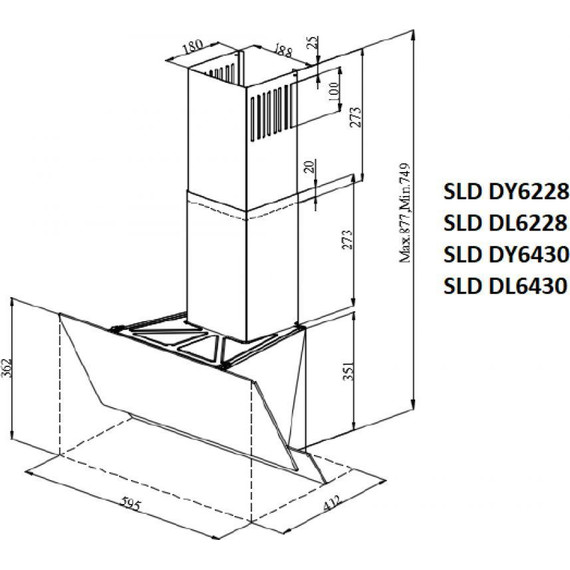 Вытяжка Schaub Lorenz SLD DY6228 (чёрное стекло) - фото 17