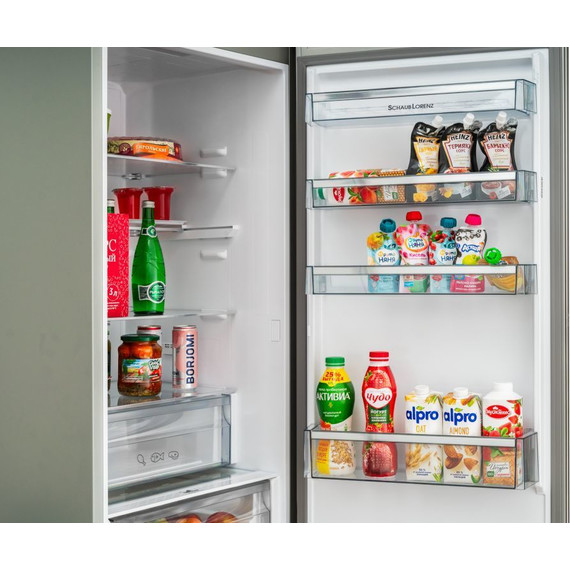 Двухкамерный холодильник Schaub Lorenz SLU S379L4E (белое стекло) - фото 11