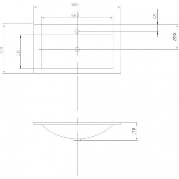 Раковина Акватон Премьер М 80 см 1A70493KPR010 - фото 2
