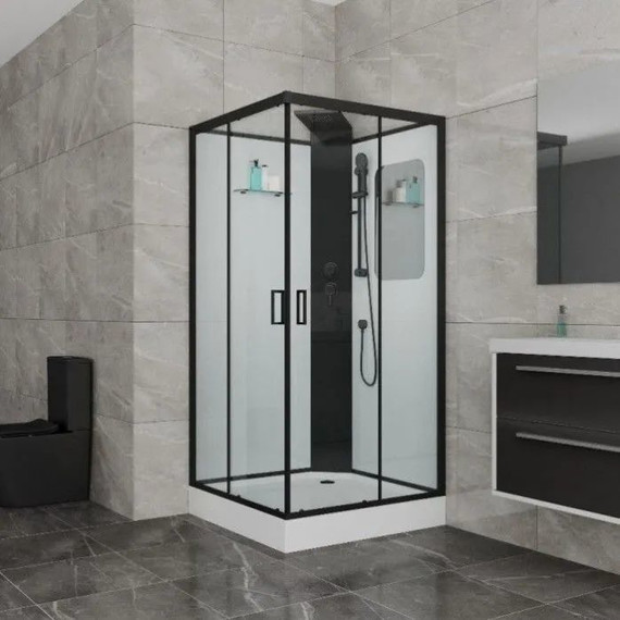 Душевое кабина Grossman Elegans 90x90 см GR251Q, чёрный/прозрачное - фото 2