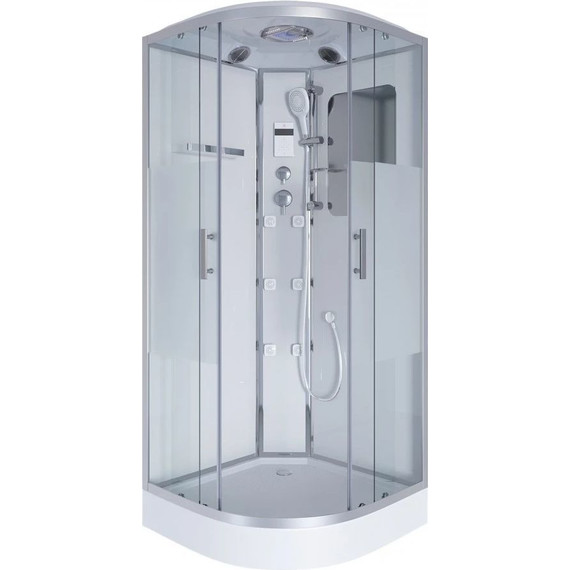 Гидробокс Niagara Ultra NG-3012-01 120x120 см, хром/прозрачное/матовое (безсиликоновая сборка) - фото 2