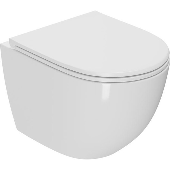 Унитаз подвесной безободковый Point Афина PN41041 с крышкой микролифт - фото 