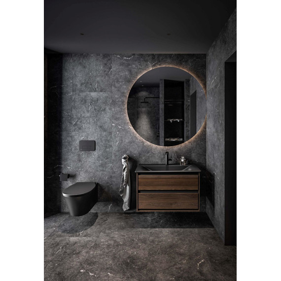 Тумба подвесная с раковиной Ideal Standard Connect Air 80 см R0474NE, дерево/черный матовый - фото 10