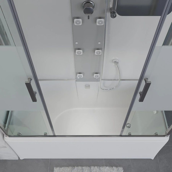 Гидробокс Niagara Ultra NG-3150-01 150x70 см, хром/прозрачное/матовое (безсиликоновая сборка) - фото 7