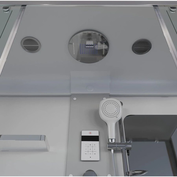 Гидробокс Niagara Ultra NG-3170-01 170x75 см, хром/прозрачное/матовое (безсиликоновая сборка) - фото 9