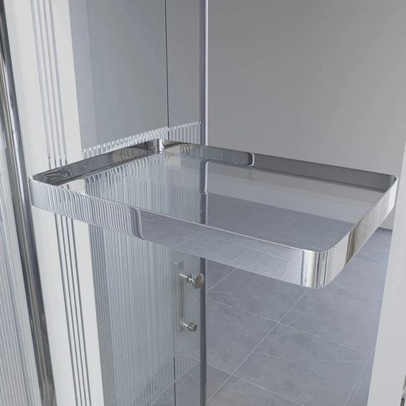 Гидробокс Niagara Ultra NG-7012-01 120x120 см, хром/прозрачное/узор (безсиликоновая сборка) - фото 8