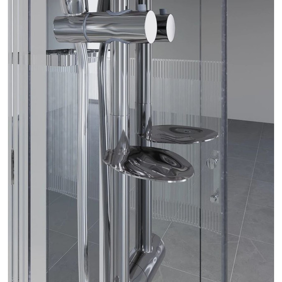 Гидробокс Niagara Ultra NG-709-01R 100x100 см, хром/прозрачное/узор (безсиликоновая сборка) - фото 7