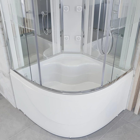 Гидробокс Niagara Ultra NG-709-01R 100x100 см, хром/прозрачное/узор (безсиликоновая сборка) - фото 10