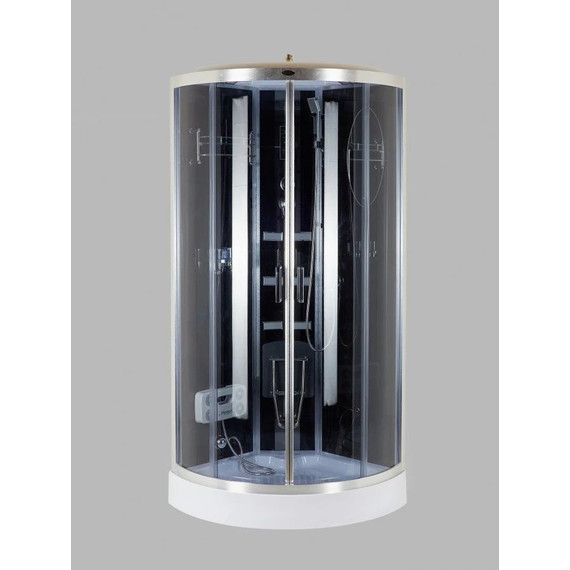 Гидробокс Niagara Ultra NG-901-01 90x90 см, хром/тонированное (безсиликоновая сборка) - фото 2