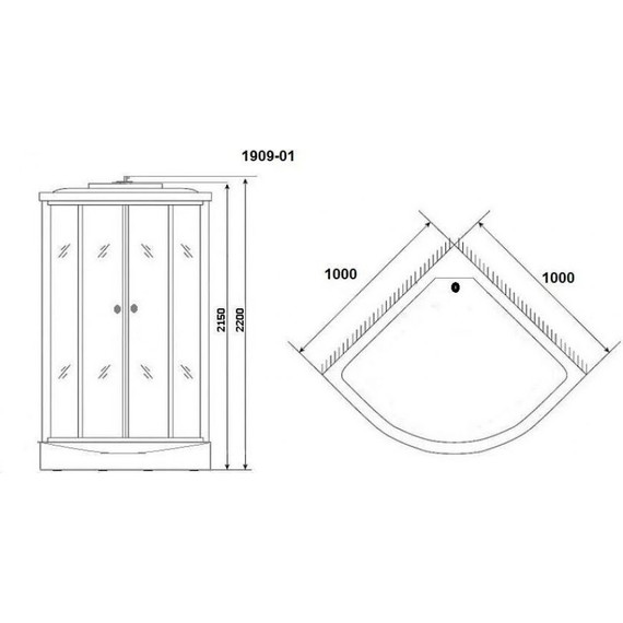 Гидробокс Niagara Ultra NG-1909-01 100x100 см, черный/тонированное (безсиликоновая сборка) - фото 14
