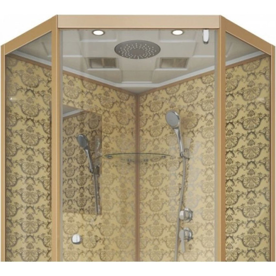 Душевая кабина Niagara Luxe NG-7702DG 100x100 см, золото/прозрачное - фото 5