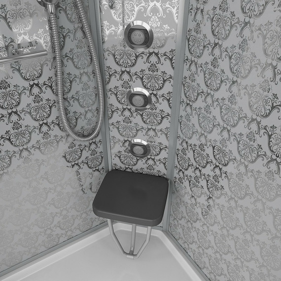 Гидробокс Niagara Luxe NG-7715W 90x90 см, серебро/прозрачное - фото 3