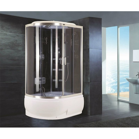 Гидробокс Niagara Ultra NG-910-01R 120x80 см, хром/тонированное (безсиликоновая сборка) - фото 