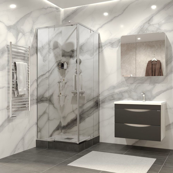 Душевое ограждение Grossman Forta 100x100 см GR-1010Fo, хром/прозрачное - фото 2