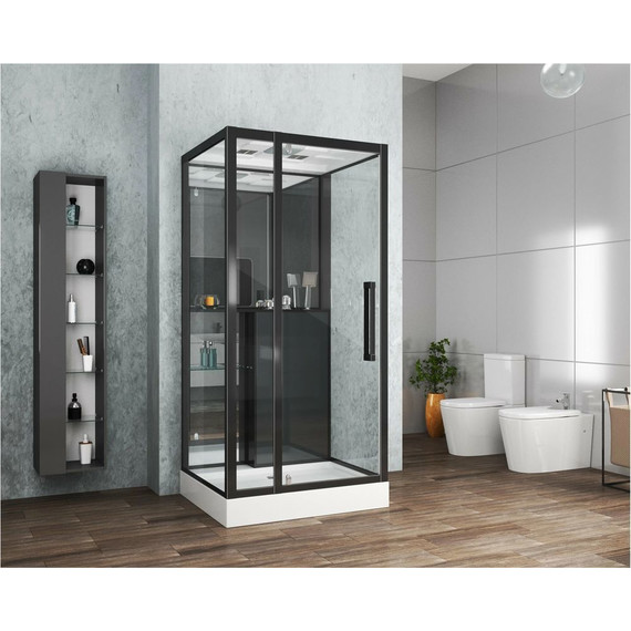 Душевое кабина Grossman 90x100 см GR266, чёрный/прозрачное - фото 2