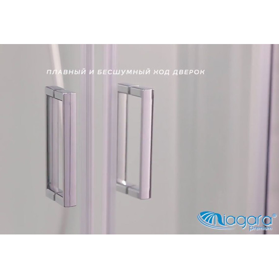 Гидробокс Niagara Premium NG-6001-01GD 90x90 см, хром/прозрачное (безсиликоновая сборка) - фото 7