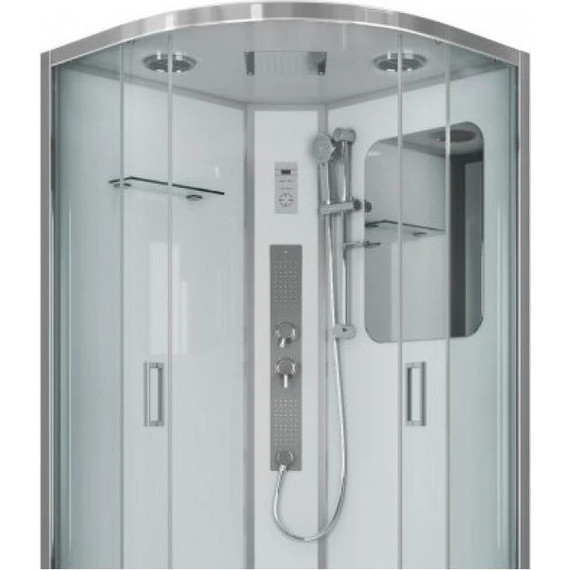 Гидробокс Niagara Premium NG-6001-01G 90x90 см, хром/прозрачное (безсиликоновая сборка) - фото 4