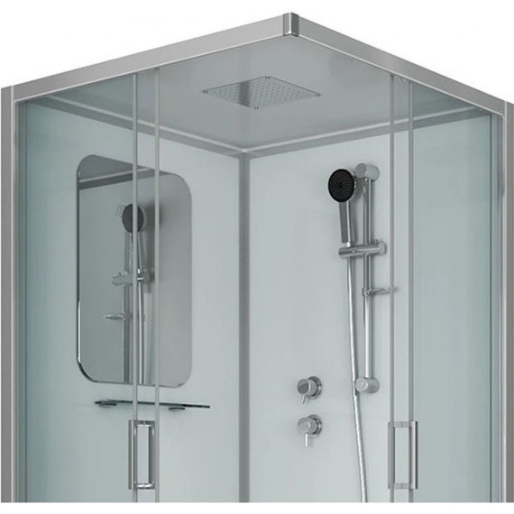 Душевая кабина Niagara Premium NG-6001-01Q 90x90 см, хром/прозрачное (безсиликоновая сборка) - фото 3