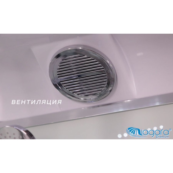 Гидробокс Niagara Premium NG-6002-01GD 100x100 см, хром/прозрачное (безсиликоновая сборка) - фото 9