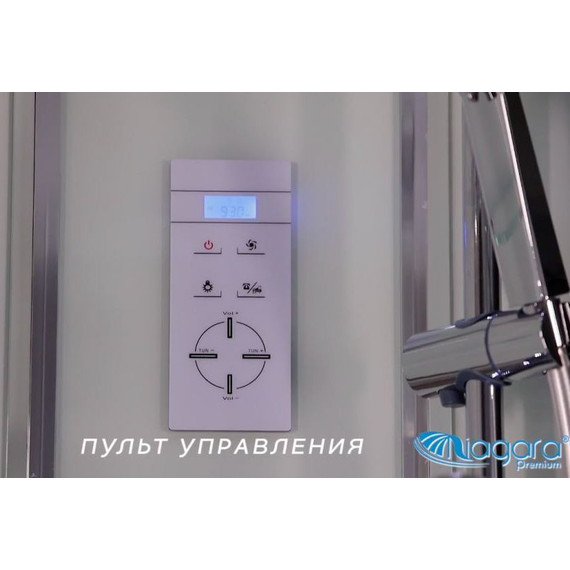 Гидробокс Niagara Premium NG-6002-01GD 100x100 см, хром/прозрачное (безсиликоновая сборка) - фото 4