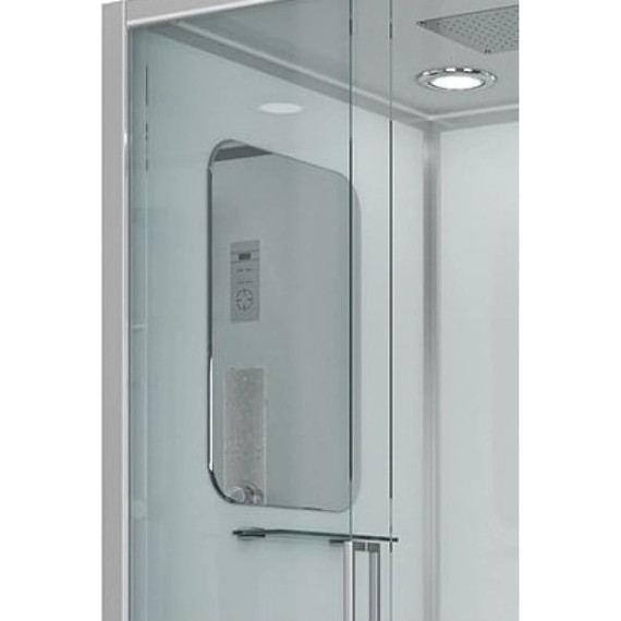 Гидробокс Niagara Premium NG-6002-01GQ 100x100 см, хром/прозрачное (безсиликоновая сборка) - фото 6