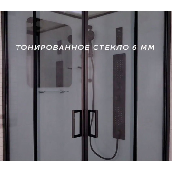 Душевая кабина Niagara Premium NG-6902-01Q BLACK 100x100 см, черный/тонированное (безсиликоновая сборка) - фото 9