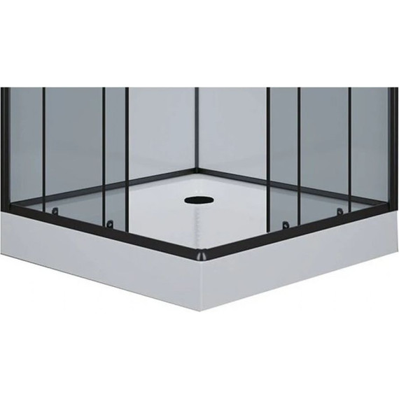 Душевая кабина Niagara Premium NG-6902-01Q BLACK 100x100 см, черный/тонированное (безсиликоновая сборка) - фото 5
