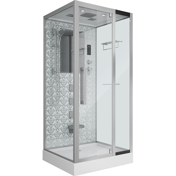 Гидробокс Niagara Luxe NG-7714W 100x90 см, серебро/прозрачное - фото 2