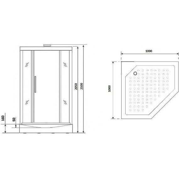 Душевая кабина Niagara Luxe NG-7717WBK 100x100 см, серебро/прозрачное - фото 7