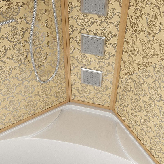 Гидробокс Niagara Luxe NG-7744G 120x120 см, золото/прозрачное - фото 5