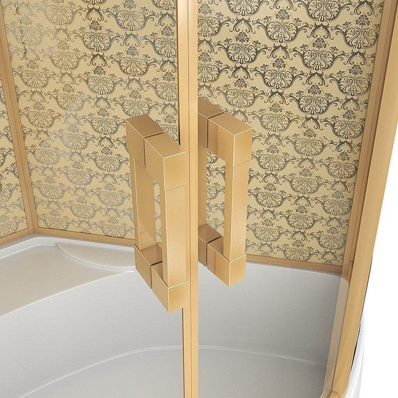 Гидробокс Niagara Luxe NG-7744G 120x120 см, золото/прозрачное - фото 6