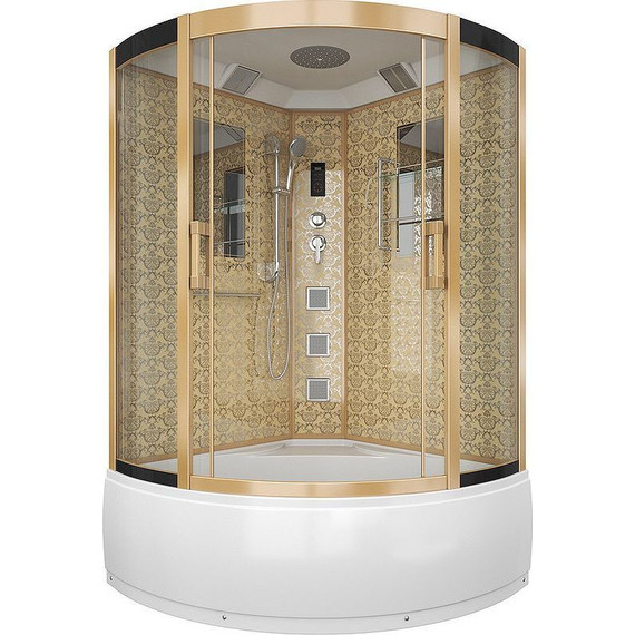 Гидробокс Niagara Luxe NG-7744G 120x120 см, золото/прозрачное - фото 2