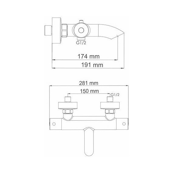 Смеситель для ванны с термостатом WasserKraft Berkel 4811 Thermo - фото 4