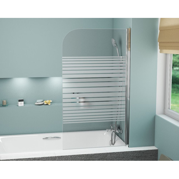 Шторка для ванны Grossman 800х1400 мм GR-100P, хром/прозрачное - фото 2