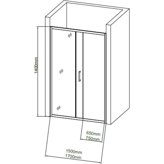 Шторка для ванны Grossman 1500х1400 мм GR-150/2, хром/прозрачное - фото 3
