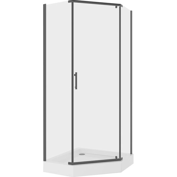 Душевое ограждение Niagara Nova 90x90 см NG-6805-08 BLACK, черный/прозрачное - фото 2