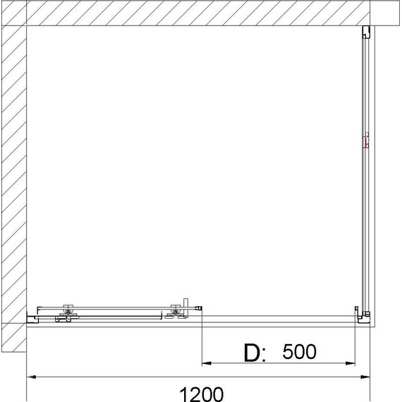 Душевая дверь Niagara Nova 120 см NG-82-12AB, черный/прозрачное - фото 3