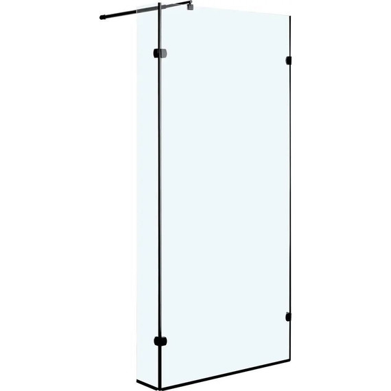 Душевая перегородка Niagara Nova 90 см NG-682-90BLACK с кронштейном, черный/прозрачное - фото 2