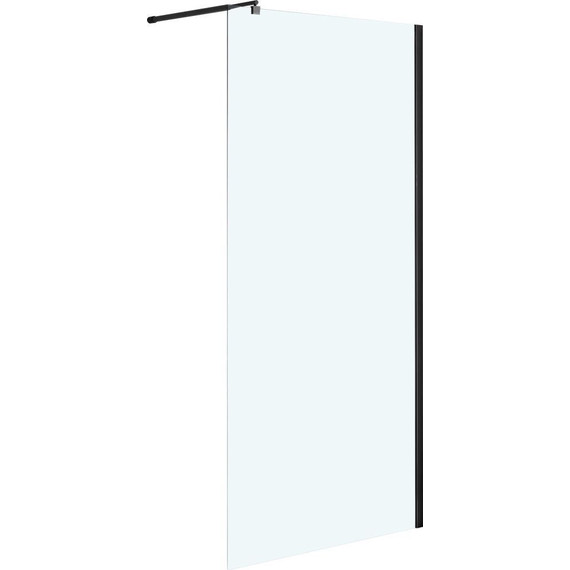 Душевая перегородка Niagara Nova 120 см NG-683-12BLACK с кронштейном, черный/прозрачное - фото 2