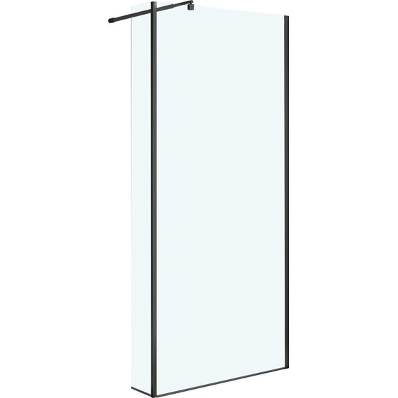 Душевая перегородка Niagara Nova 110 см NG-684-11BLACK с кронштейном, черный/прозрачное - фото 2