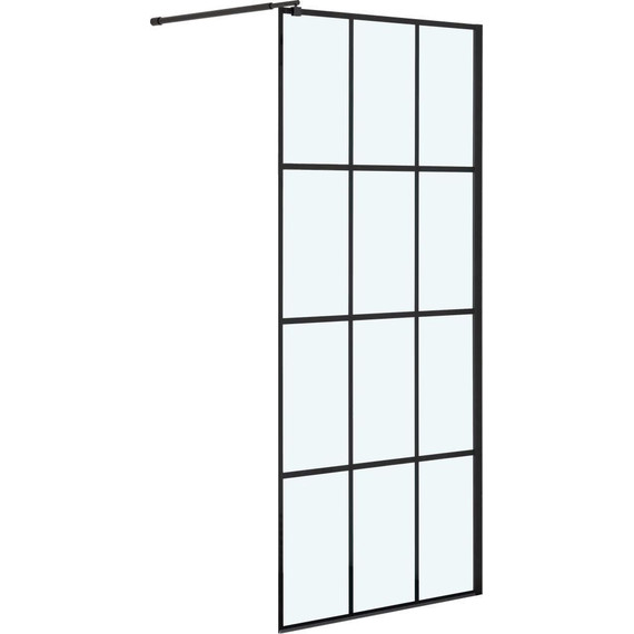 Душевая перегородка Niagara Nova 120 см NG-685-12BLACK с кронштейном, черный/прозрачное - фото 2