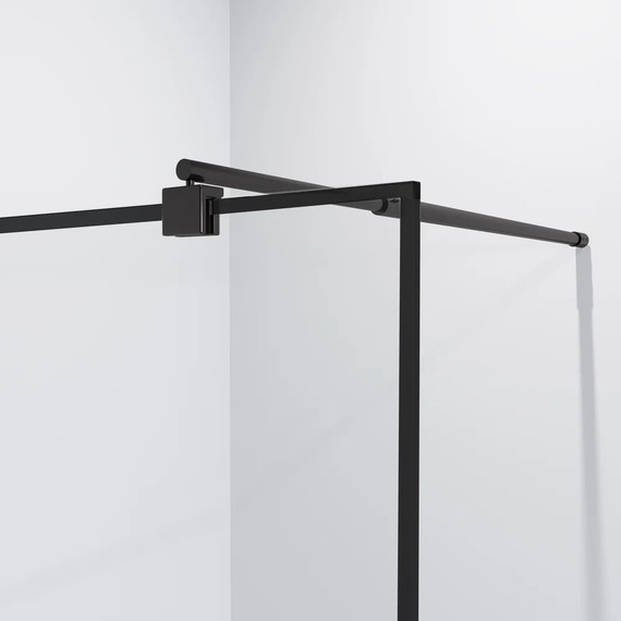 Душевая перегородка Niagara Nova 120 см NG-685-12BLACK с кронштейном, черный/прозрачное - фото 3