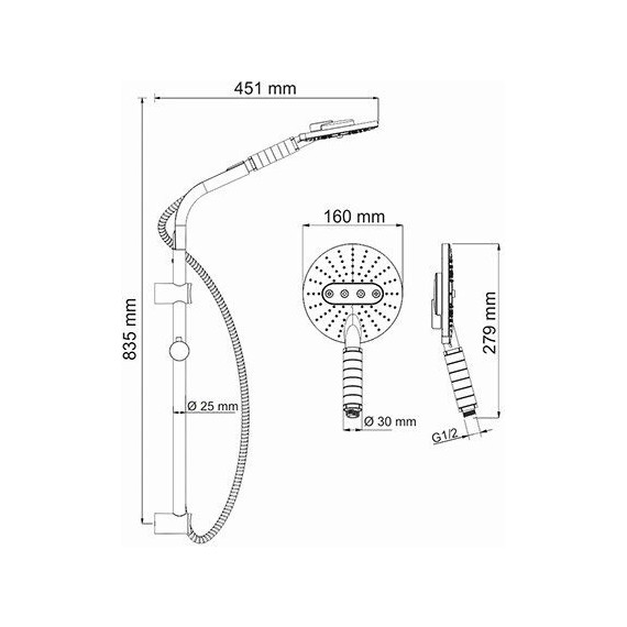 Душевая стойка WasserKraft A044 - фото 8